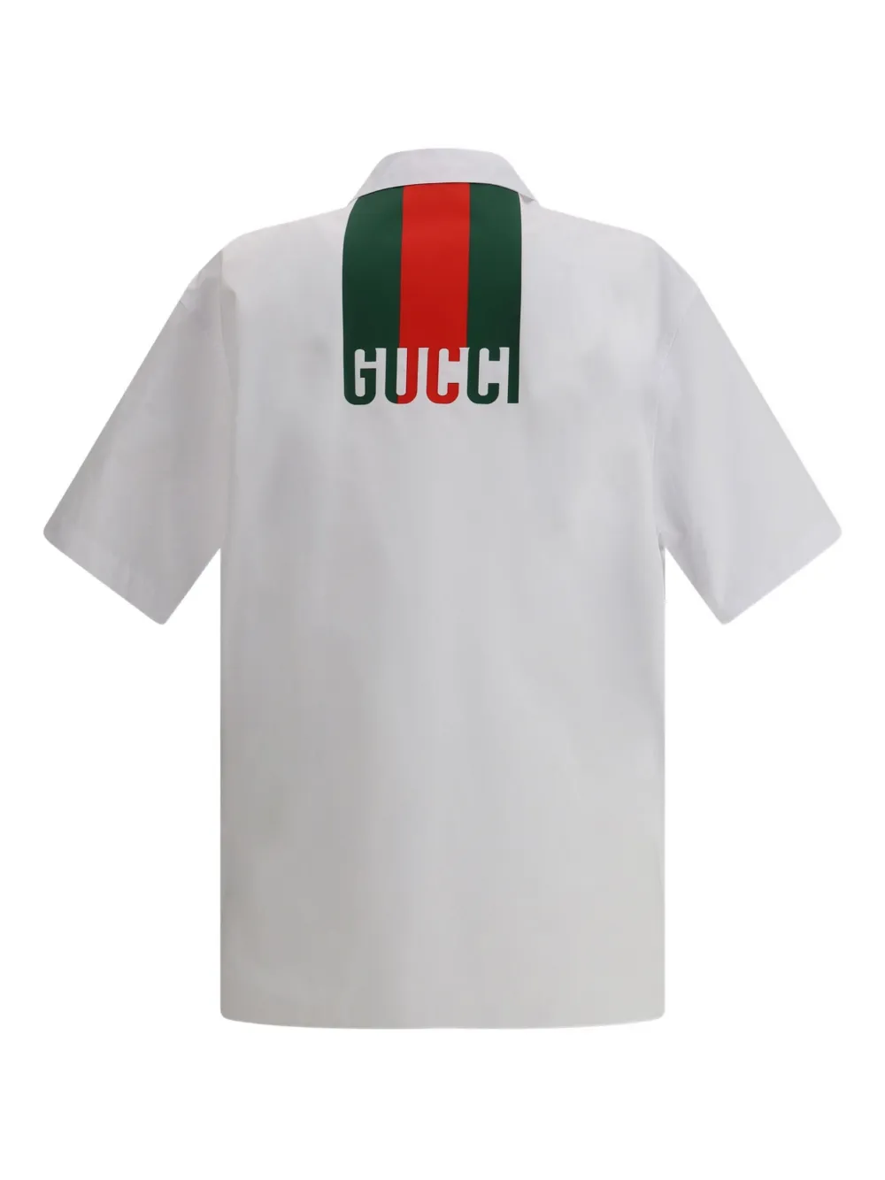 Gucci Overhemd met korte mouwen en logo - 9000|Bianco