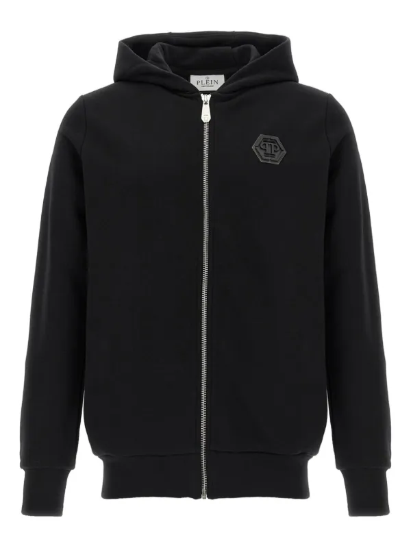 パーカー・フーディ PHILIPP PLEIN Logo patch hoodie Philipp Plein logo-patch Hoodie | Black | FARFETCH GE