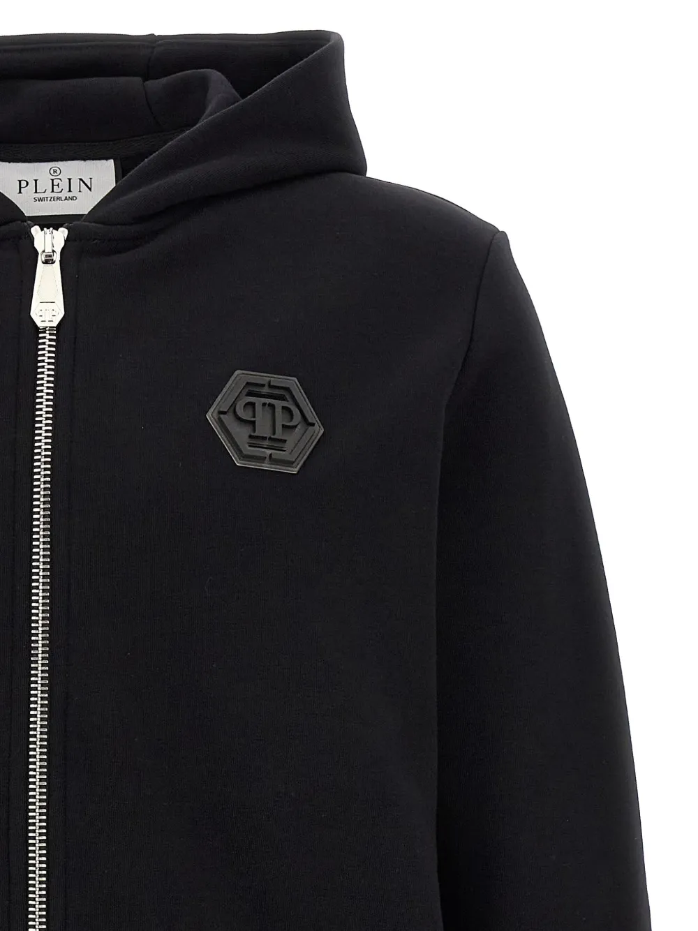 Philipp Plein Hoodie met logopatch Zwart