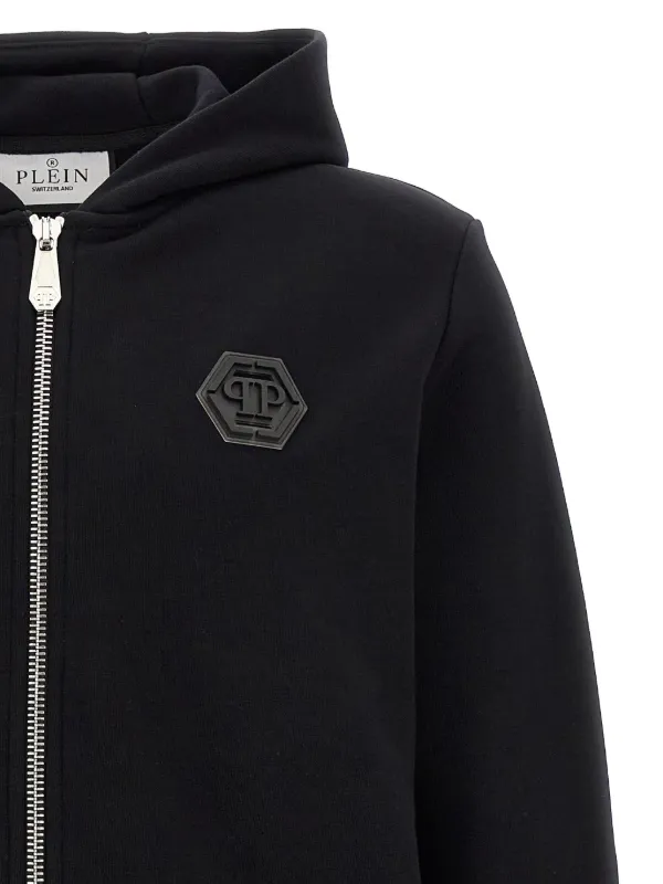 Philipp Plein logo-patch Hoodie | Black | FARFETCH GE