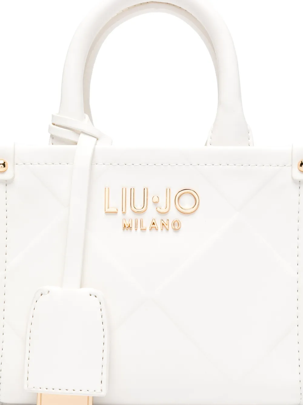 Liu •jo Liu Jo White Tote Bag In Faux Leather With Rhombus In 白色