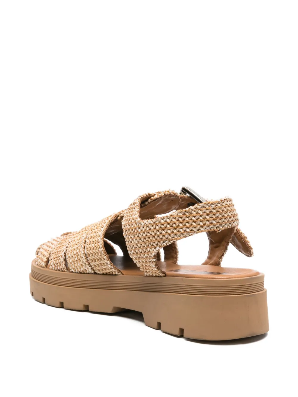 Bibi Lou woven-texture flat sandals Brown