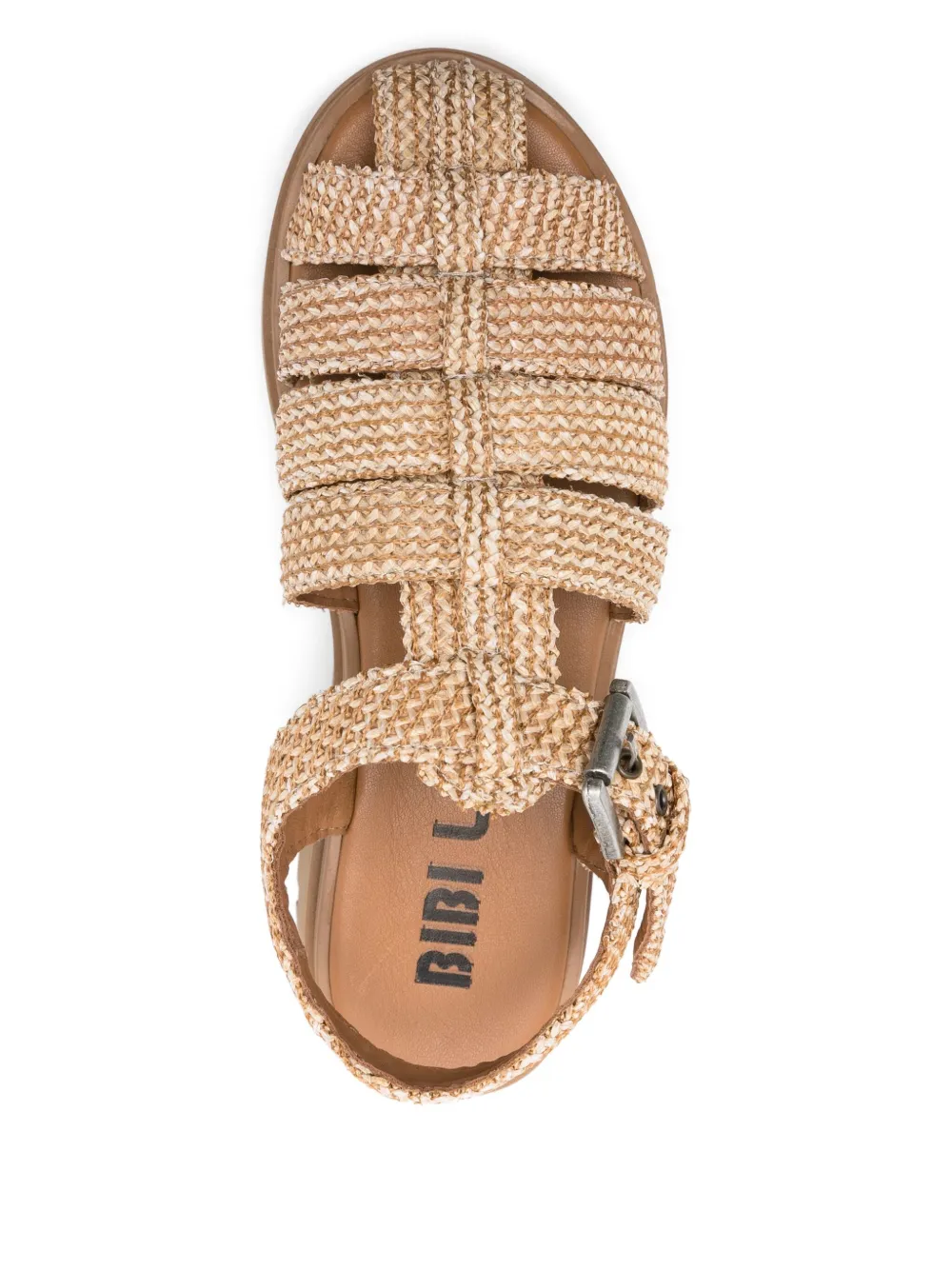 Bibi Lou woven-texture flat sandals Brown