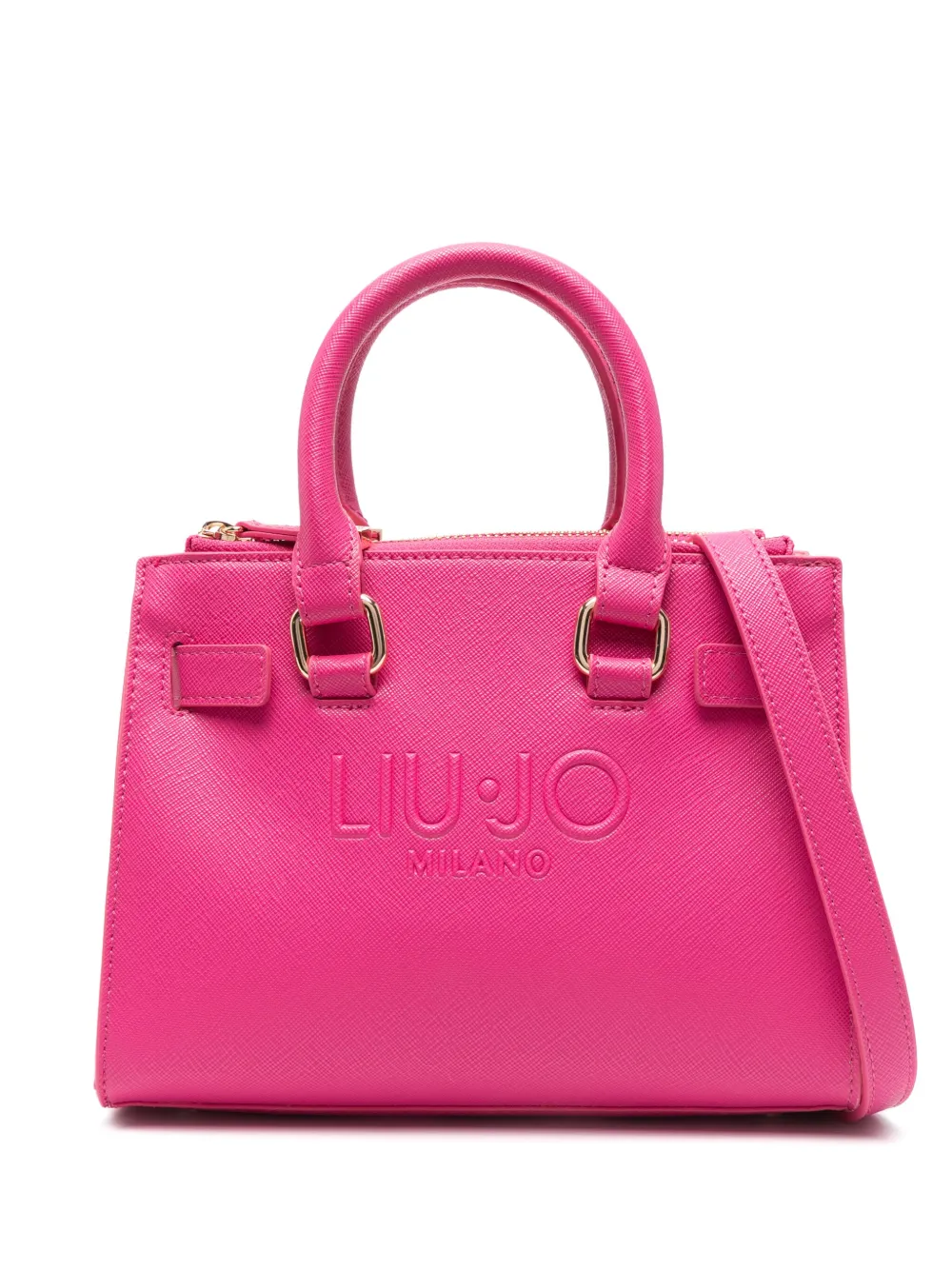 LIU JO small logo-embossed tote bag | Pink | Image 1