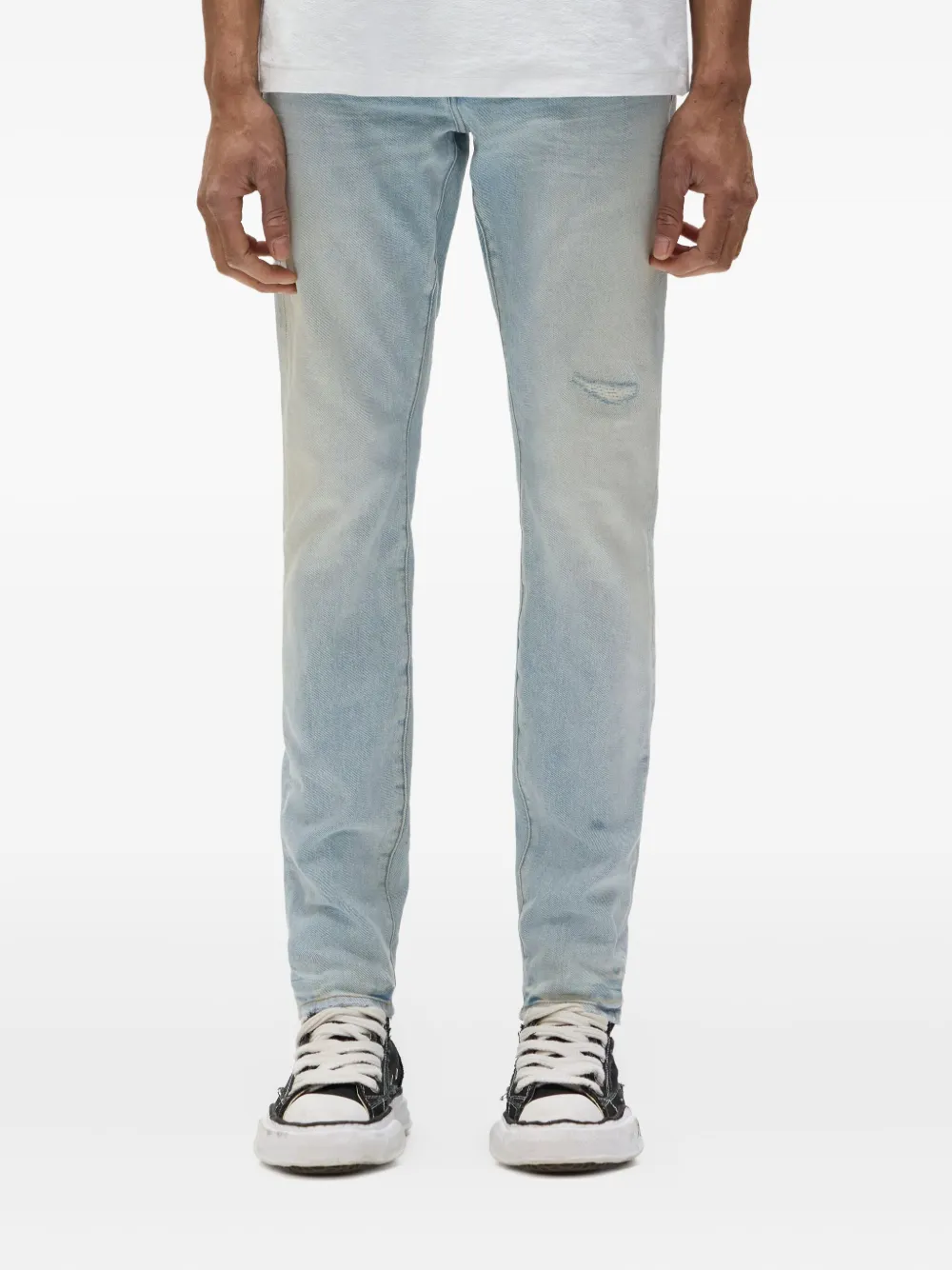 Purple Brand faded distressed slim-fit jeans | Blue | Image 1