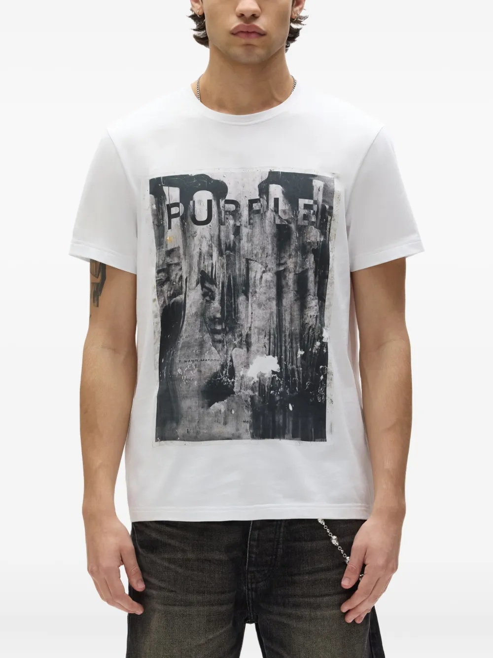 Purple Brand abstract-print T-shirt | White | Image 1