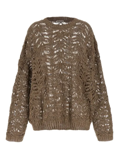 Pull à design ajouré - Brunello Cucinelli - Modalova