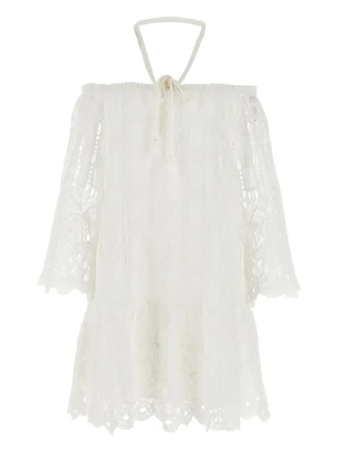PINKO Evergreen off-the-shoulder lace dress