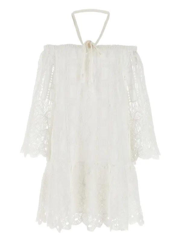 ワンピース PINKO 'Evergreen' dress White 29771678_58811401_600.jpg