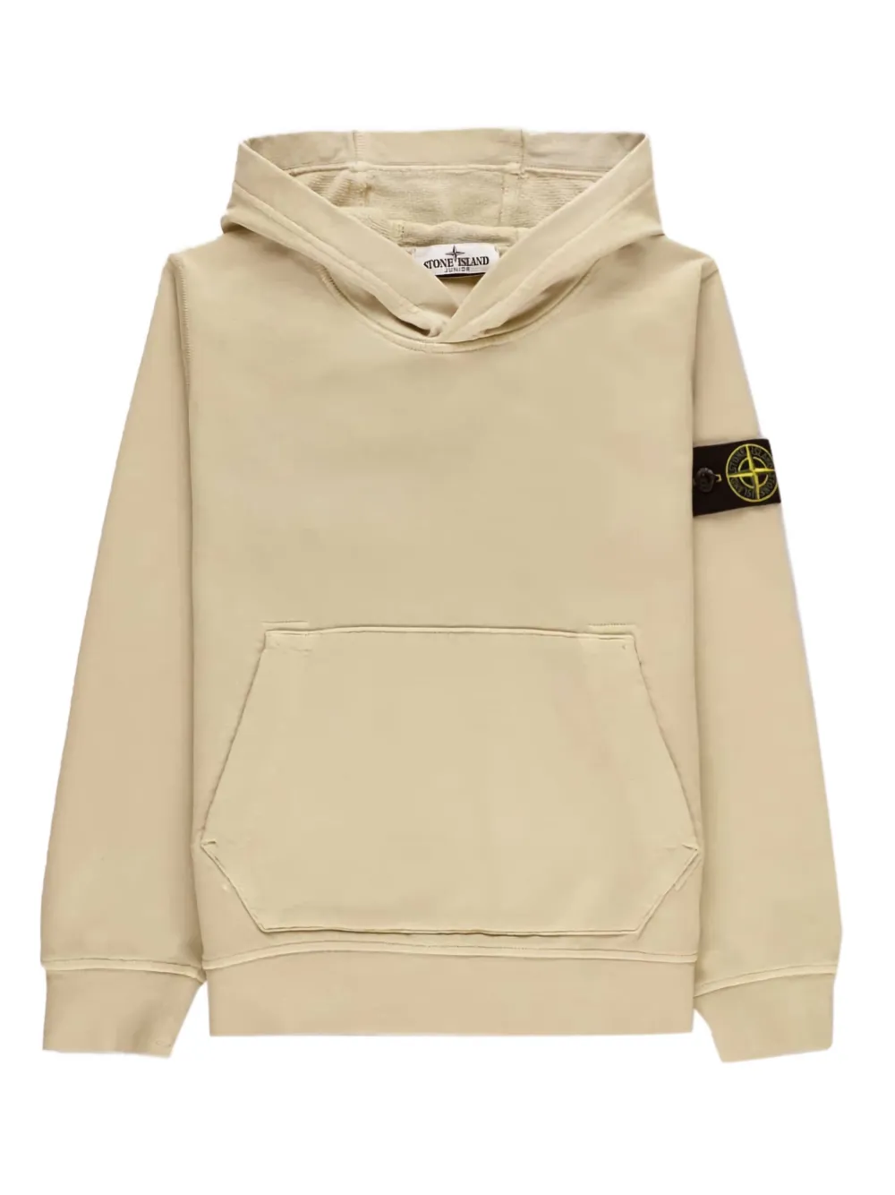 Stone Island Junior Katoenen hoodie Beige