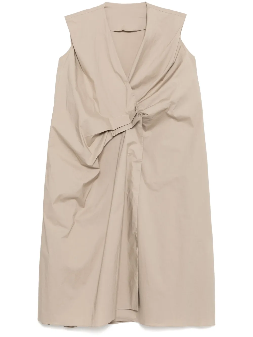 JNBY Mouwloze jurk met V-hals Beige