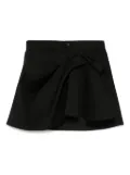 JNBY gather-detail mini skirt - Black