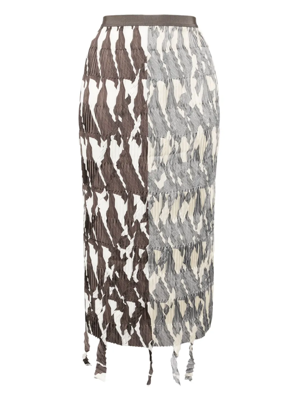 JNBY falda midi con flecos | marrón | Image 1
