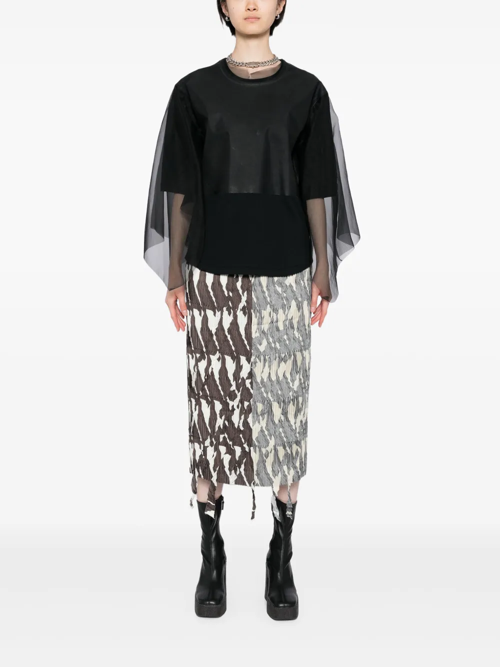 JNBY falda midi con flecos | Faldas plisadas | Image 2