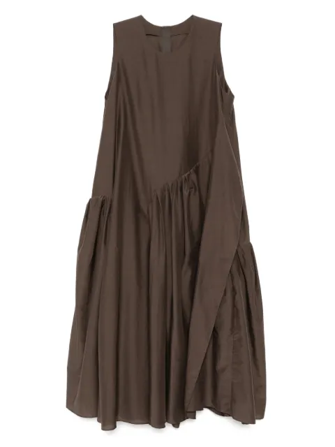JNBY pleated asymmetric-hem dress
