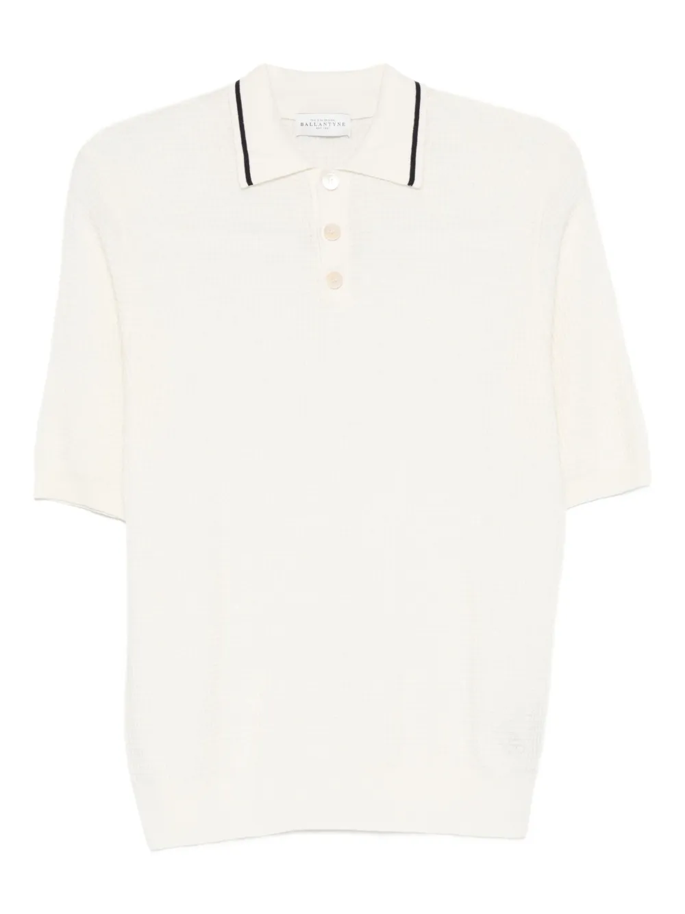 Ballantyne stripe-detail polo shirt Beige