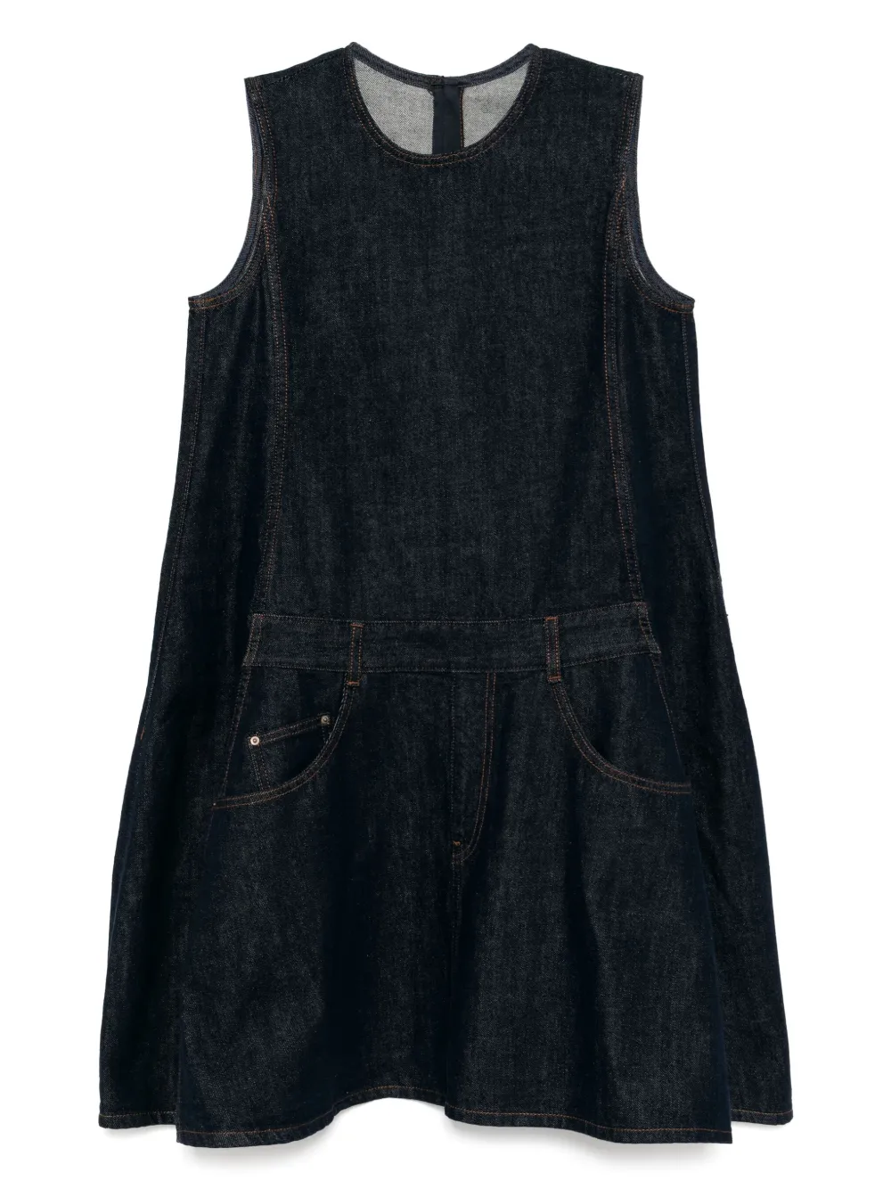 denim sleeveless dress