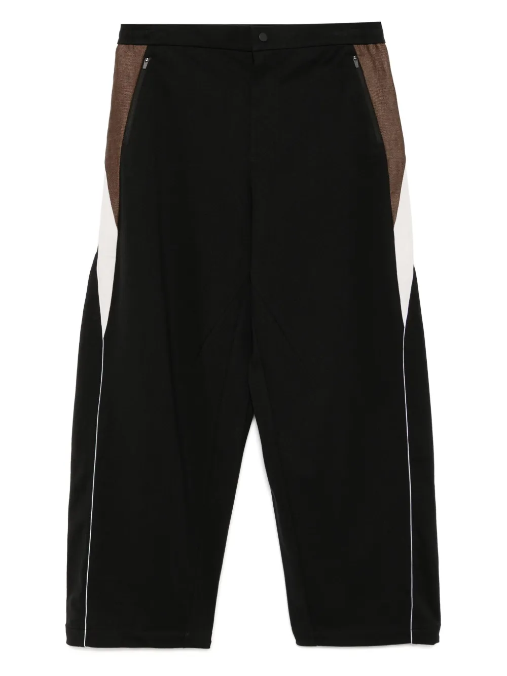 side-striped knitted trousers