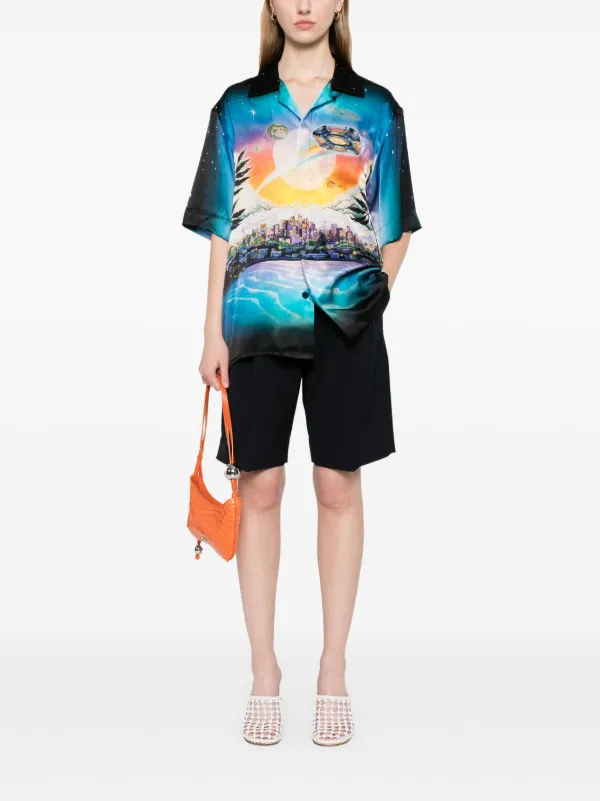 Casablanca La Prémonition シャツ | ブルー | FARFETCH JP Casablanca La Prémonition シャツ | ブルー | FARFETCH JP