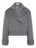 Rebecca Vallance Lani double-breasted cropped coat - Grey