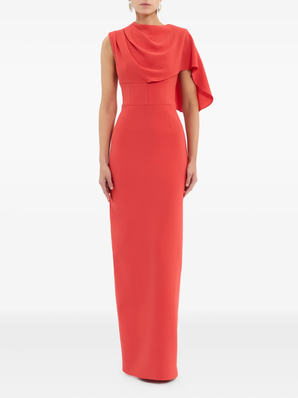 Rebecca Vallance asymmetric draped dress - Rood