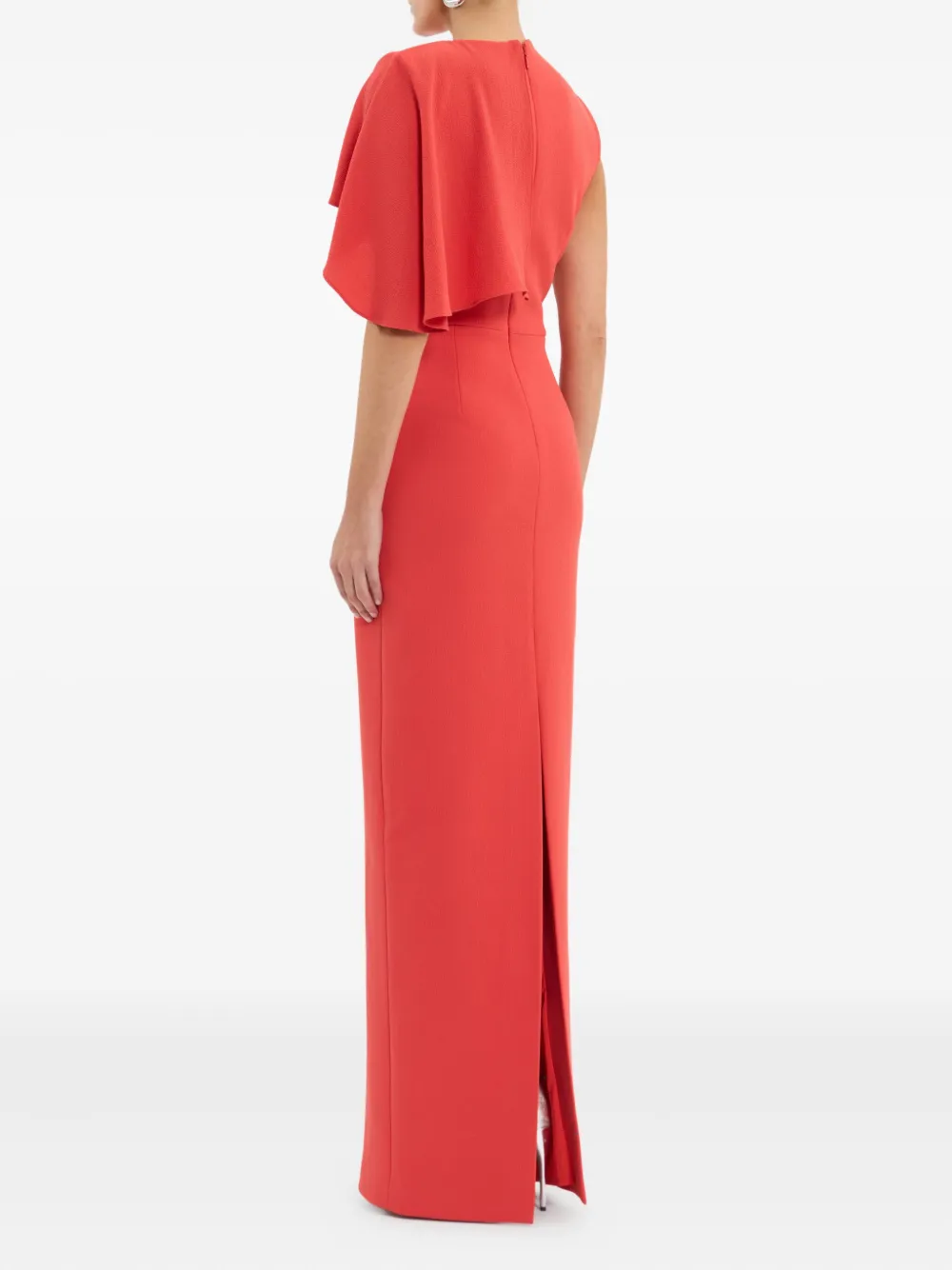 Rebecca Vallance Asymmetrisch gedrapeerde jurk Rood
