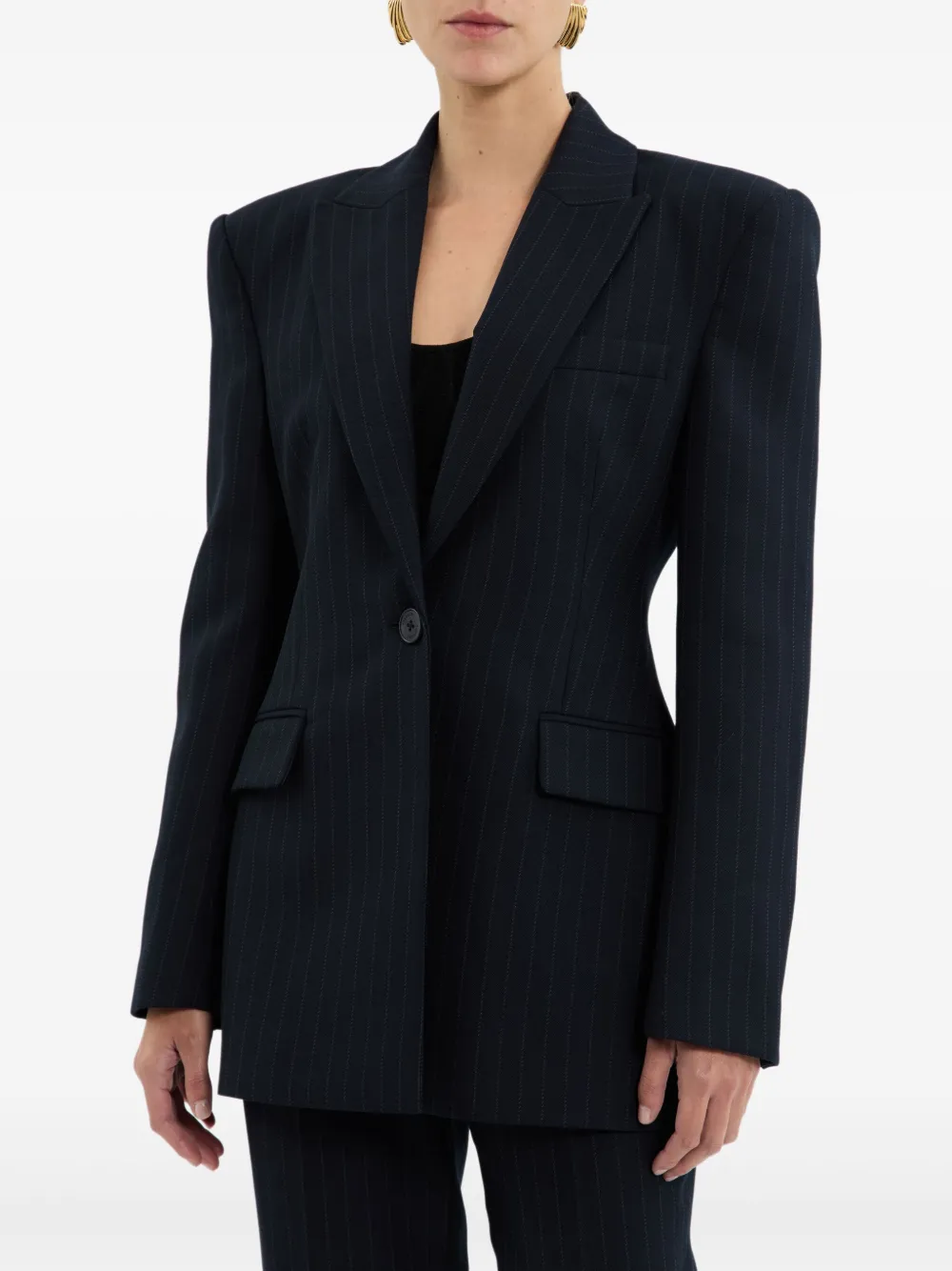 Rebecca Vallance Maxwell blazer met krijtstreep Blauw