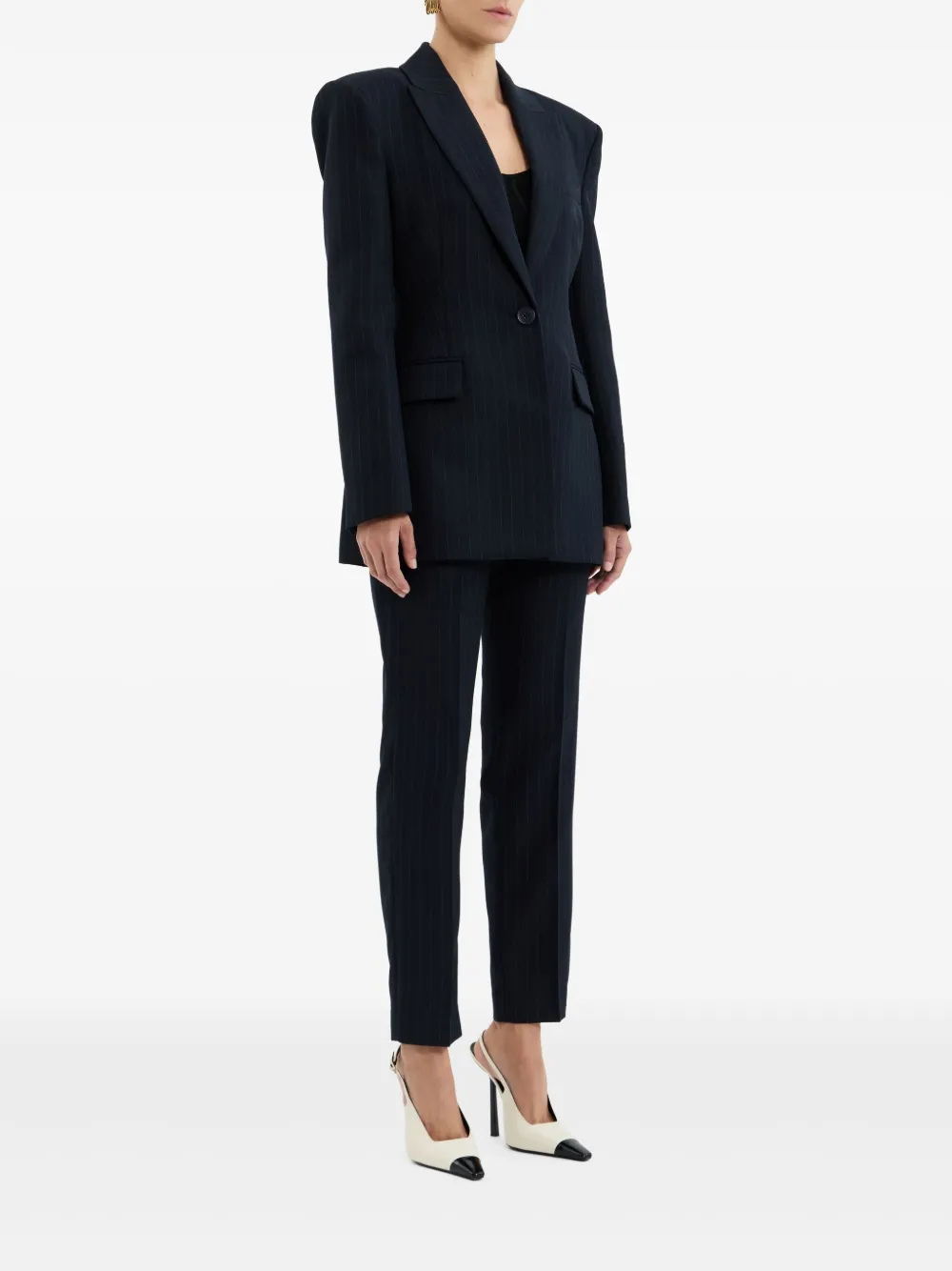 Rebecca Vallance Maxwell blazer met krijtstreep Blauw