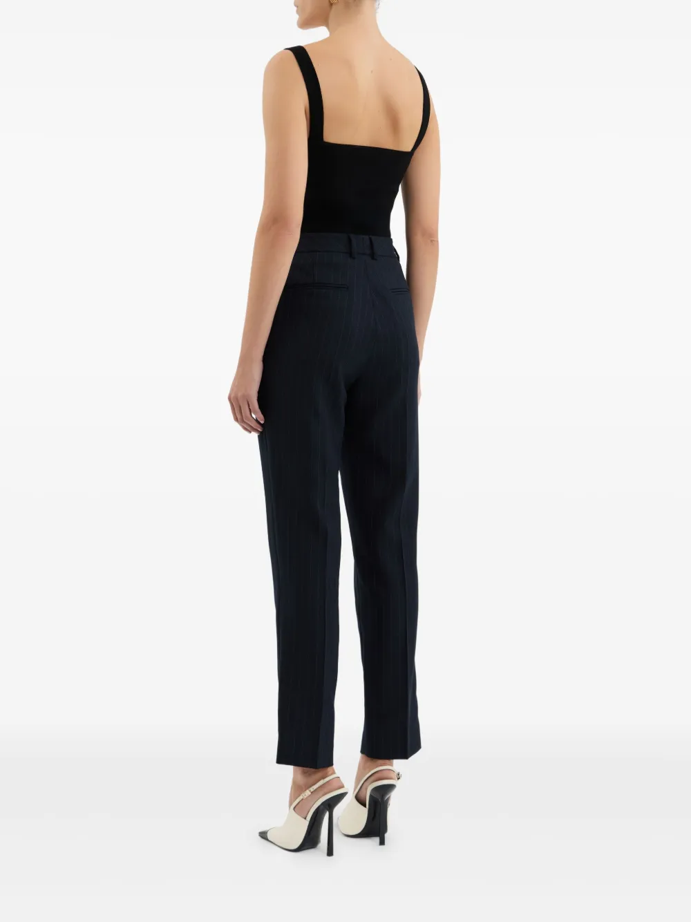 Rebecca Vallance Maxwell pantalon met krijtstreep Blauw