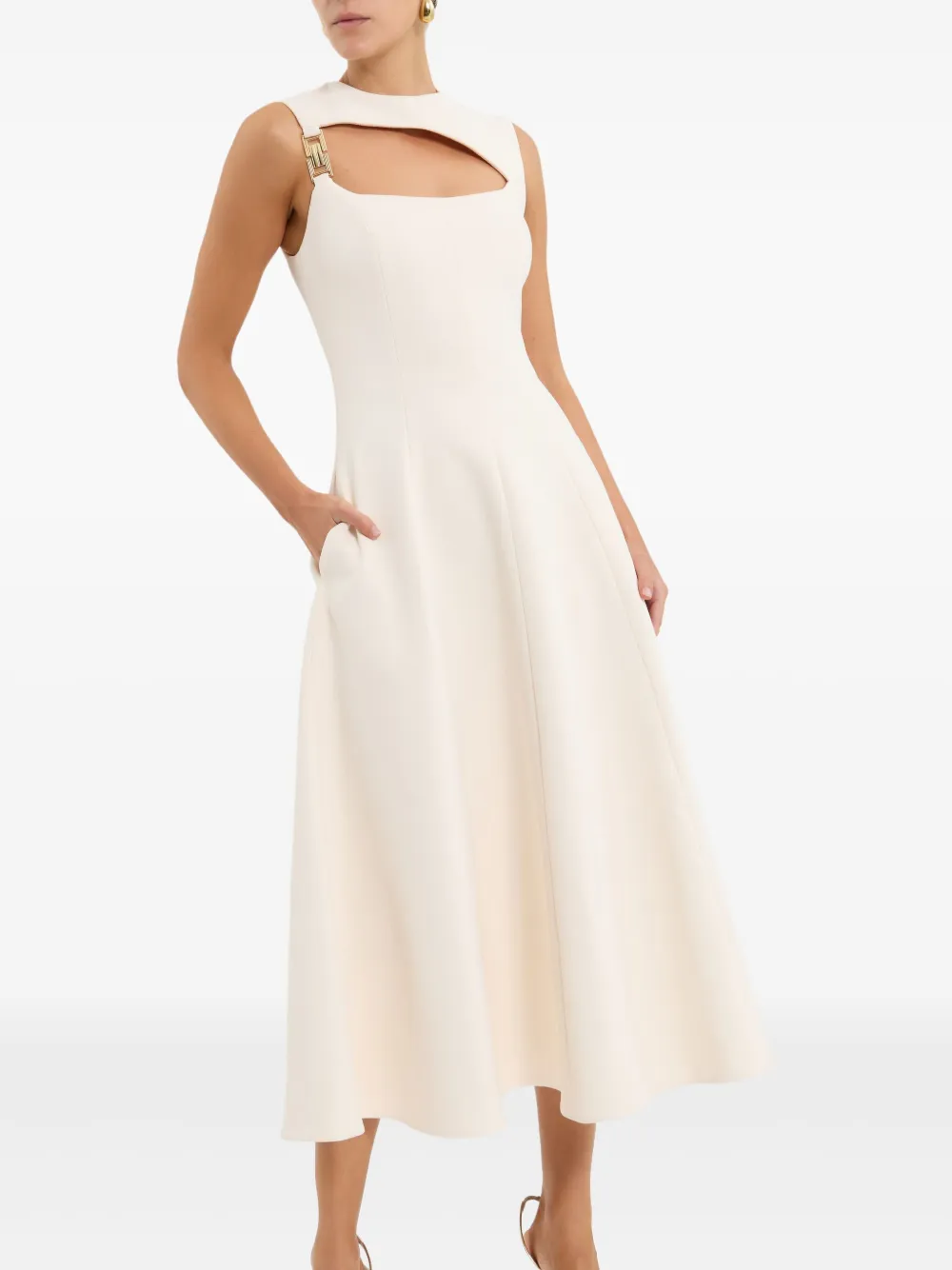 Rebecca Vallance Freyja midi-jurk Wit