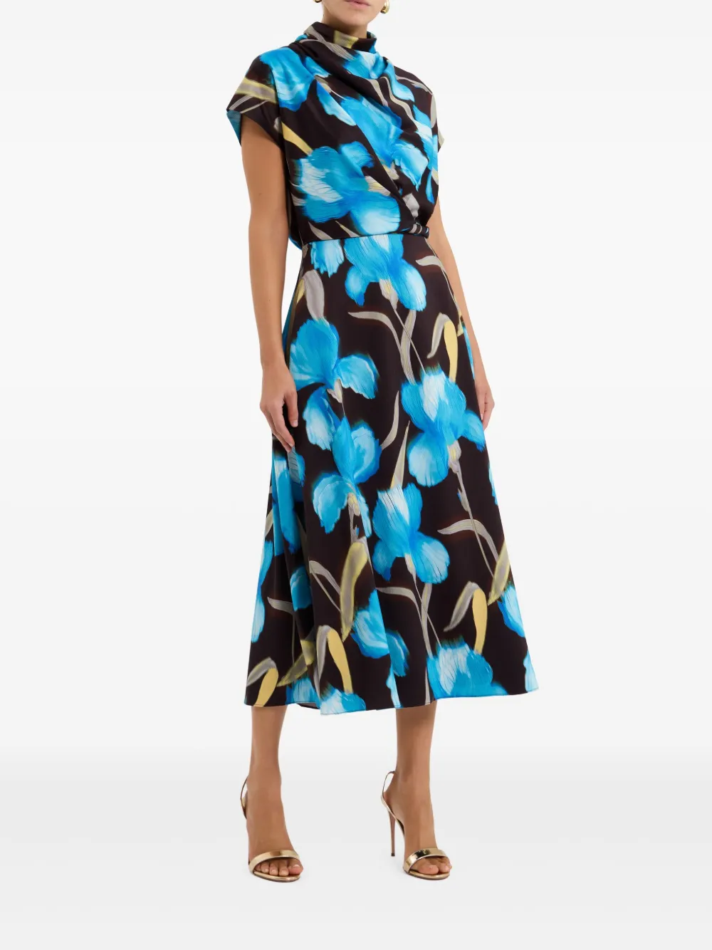 Rebecca Vallance Ingrid midi-jurk Blauw