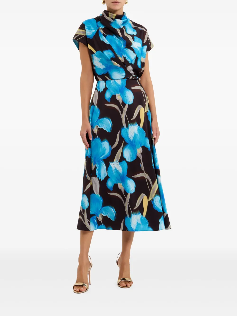 Rebecca Vallance Ingrid midi-jurk - Blauw