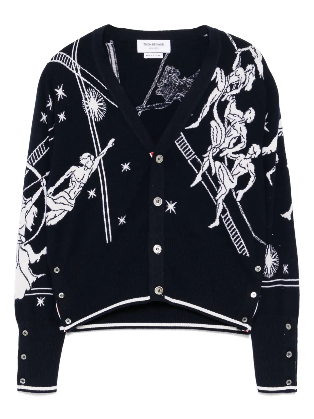 Thom Browne cárdigan con cuello en V | azul | Image 1