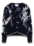 Thom Browne V-neck cardigan - Blue