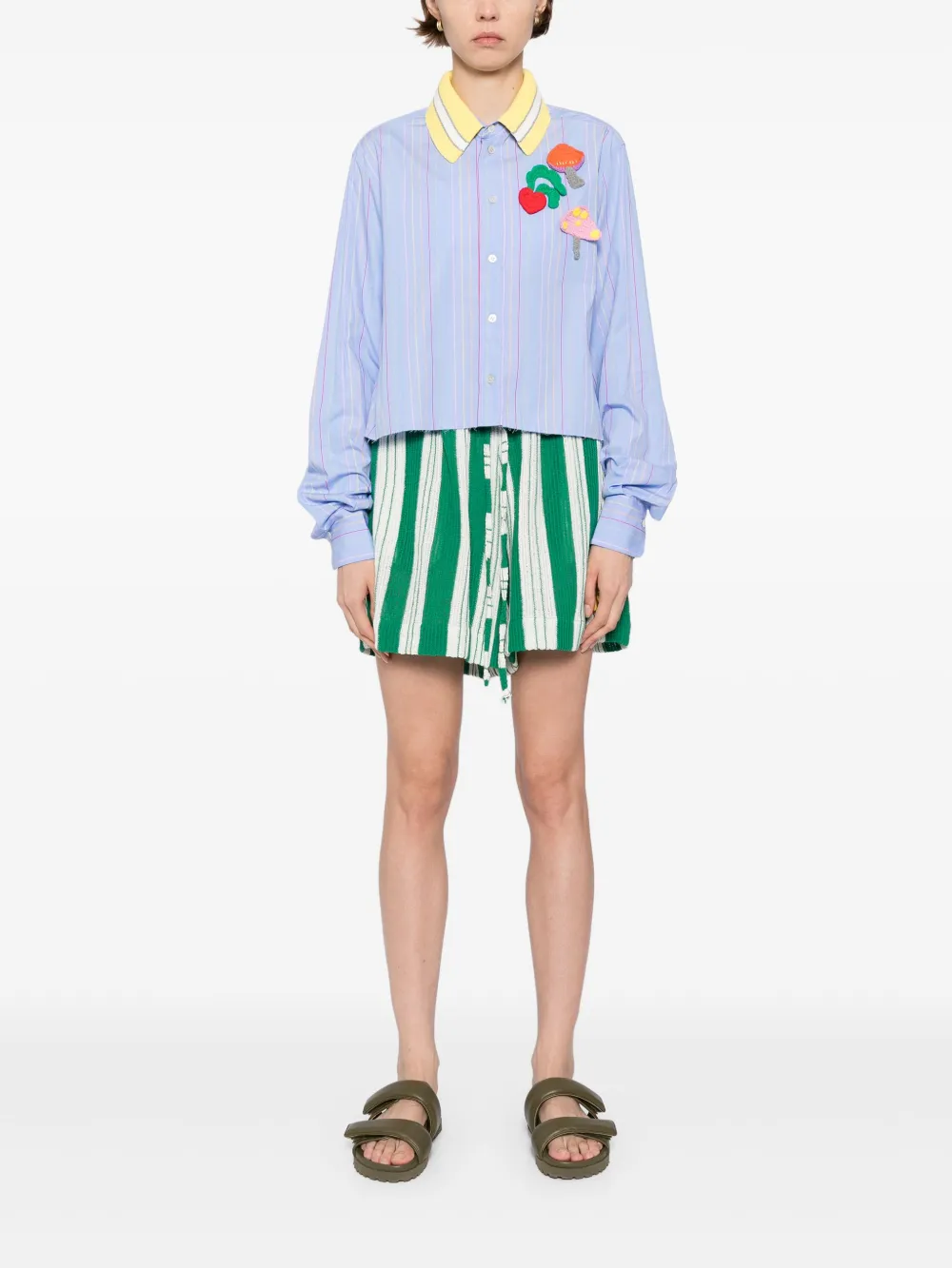Mira Mikati Blouse met gehaakte patch - Blauw