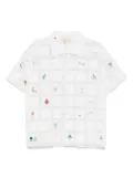 Mira Mikati crochet-grid shirt - Neutrals