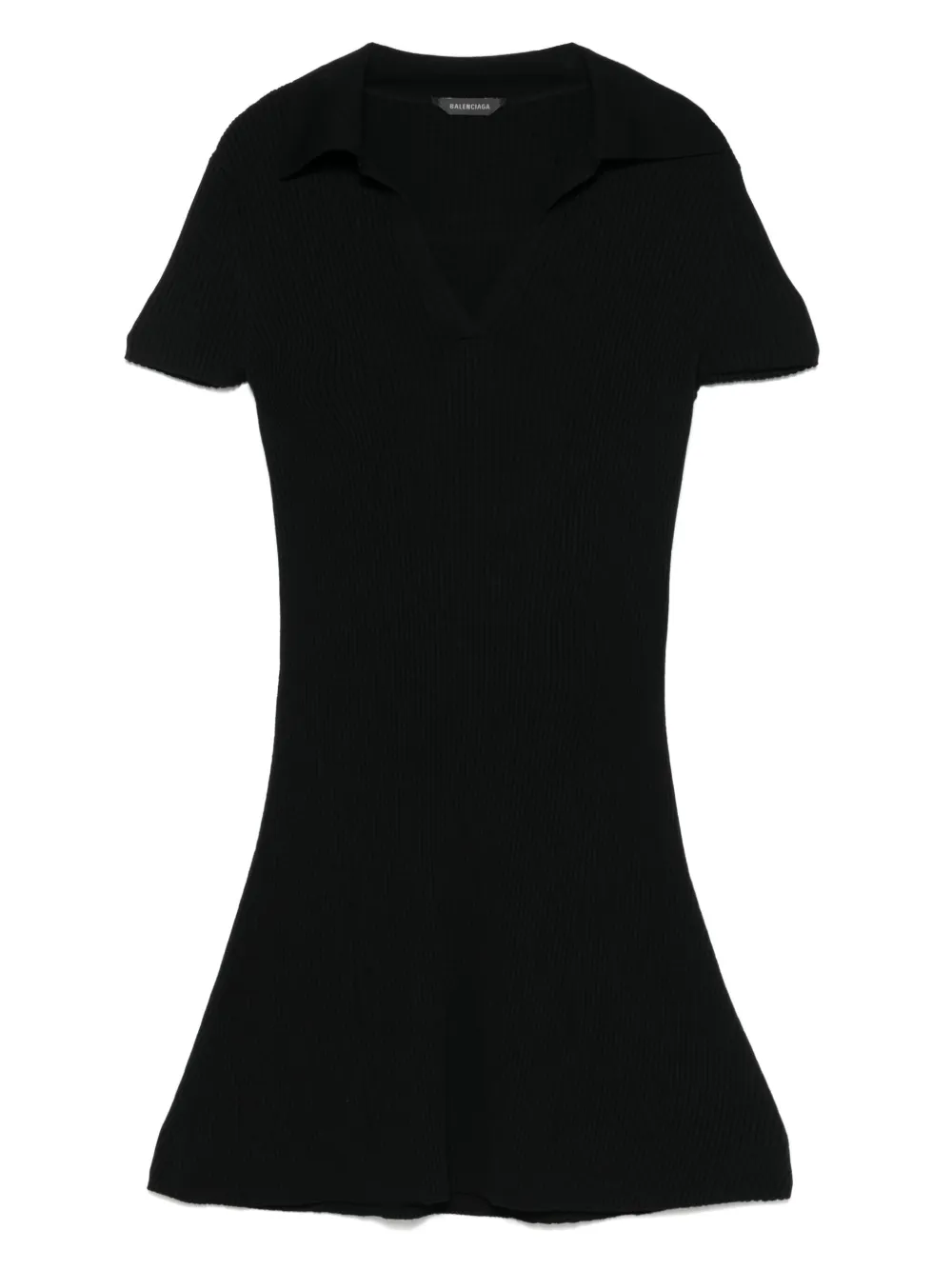Balenciaga Geribbelde mini-jurk Zwart