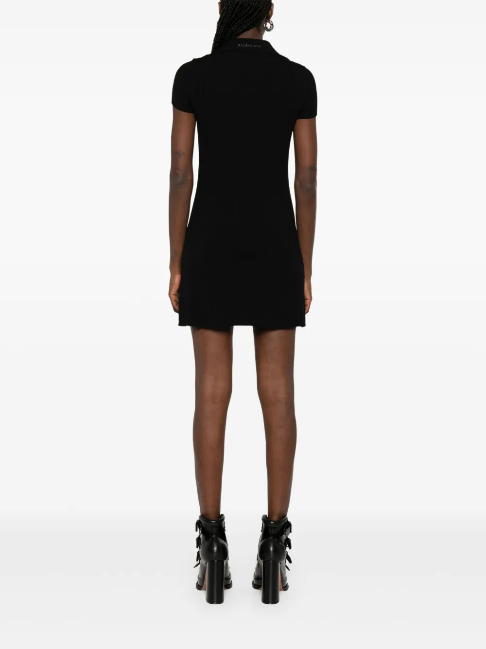 Balenciaga Geribbelde mini-jurk Zwart