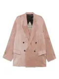 Ziggy Chen double-breasted asymmetric blazer - Brown
