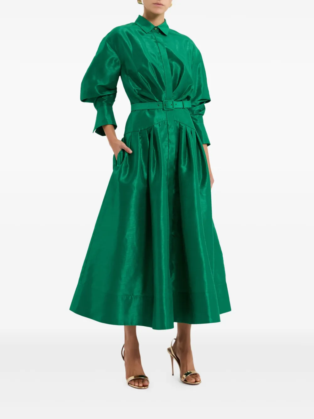 Rebecca Vallance Maple midi-jurk Groen