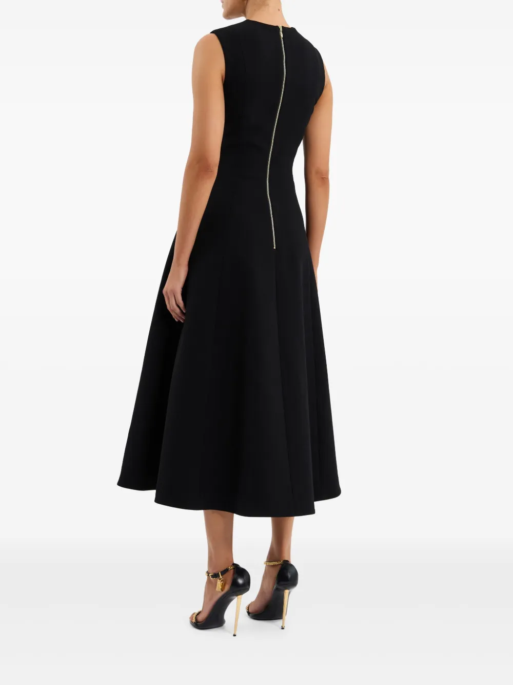 Rebecca Vallance Freyja midi-jurk Zwart