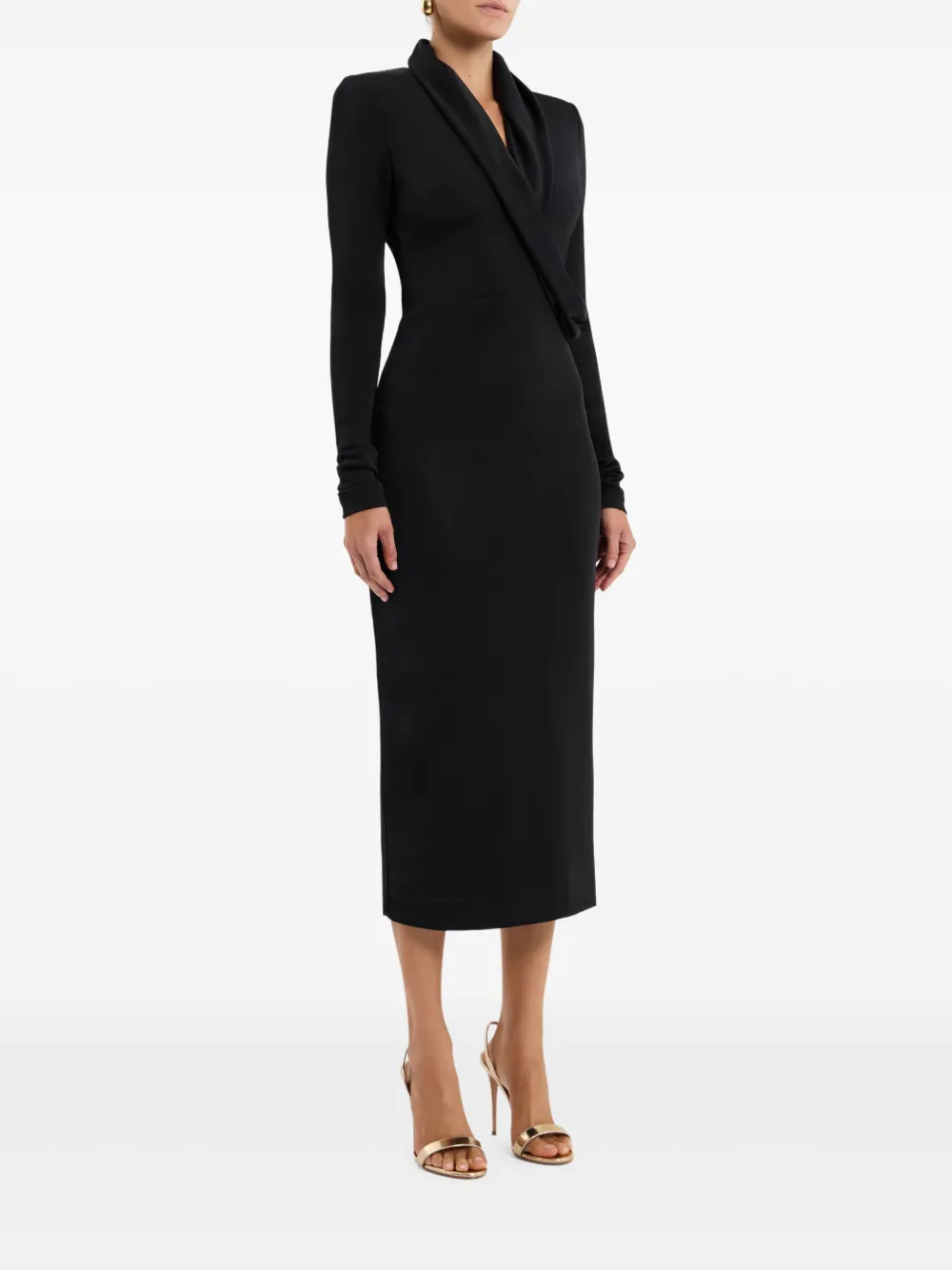 Rebecca Vallance Erin midi-jurk BLACK