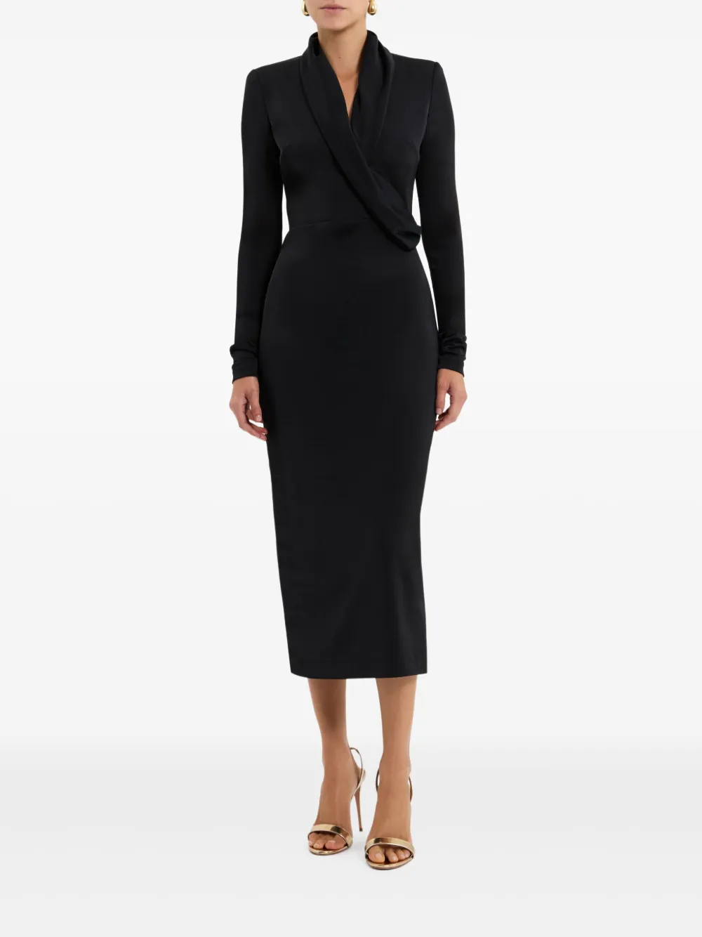 Rebecca Vallance Erin midi-jurk BLACK