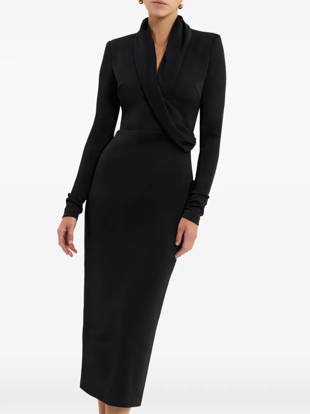 Rebecca Vallance Erin midi-jurk BLACK