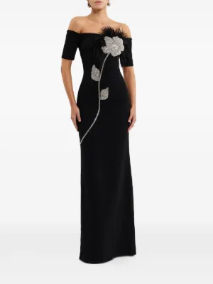 ＜関税込＞Rebecca Vallance*花模様ブロケード ワンショルマキシ Rosina Gown – Rebecca Vallance
