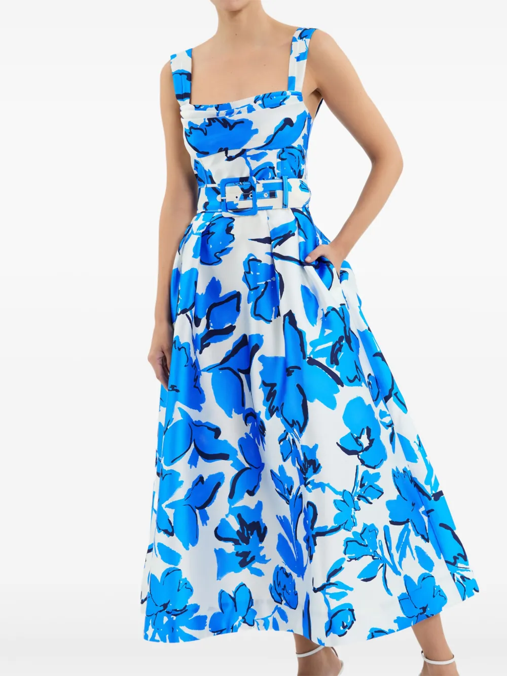 Rebecca Vallance Sapphira midi-jurk Blauw