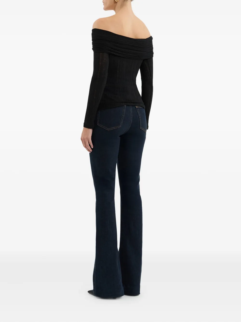 Rebecca Vallance Off-shoulder top Zwart