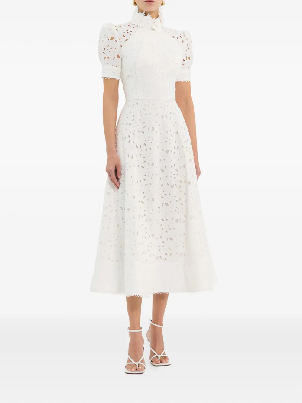 Rebecca Vallance embroidered midi dress - Beige