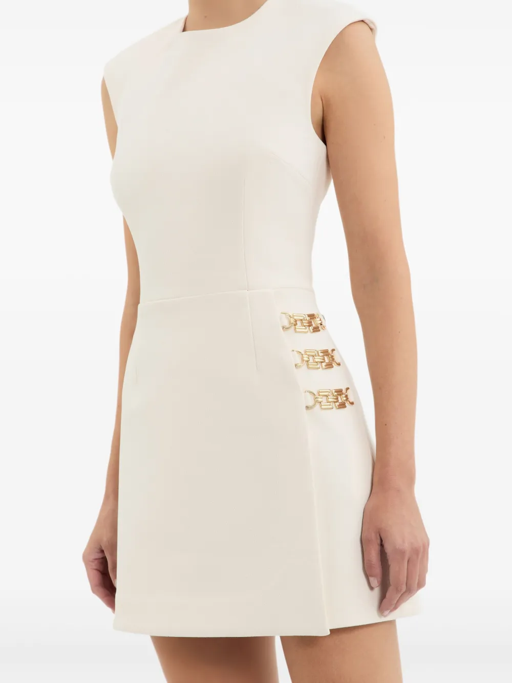 Rebecca Vallance Freyja mouwloze mini-jurk Beige