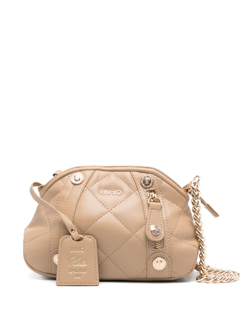 logo-lettering clutch bag